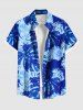 Tropical Leaf Print Plus Size Matching Hawaii Beach Outfit For Couples -  
