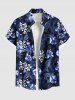 Flowers Leaf Tropical Print Plus Size Matching Hawaii Beach Outfit For Couples -  