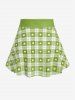Maillot de bain tankini trois pièces rembourré avec nœud papillon en forme de cœur et bretelles croisées, grandes tailles, pour la Saint-Valentin - Vert Menthe 1X | US 14-16