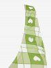 Maillot de bain tankini trois pièces rembourré avec nœud papillon en forme de cœur et bretelles croisées, grandes tailles, pour la Saint-Valentin - Vert Menthe 1X | US 14-16