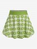 Maillot de bain tankini trois pièces rembourré avec nœud papillon en forme de cœur et bretelles croisées, grandes tailles, pour la Saint-Valentin - Vert Menthe 1X | US 14-16
