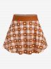 Maillot de bain tankini trois pièces rembourré avec nœud papillon en forme de cœur et bretelles croisées, grandes tailles, pour la Saint-Valentin - Orange Foncé L | US 12