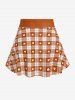 Maillot de bain tankini trois pièces rembourré avec nœud papillon en forme de cœur et bretelles croisées, grandes tailles, pour la Saint-Valentin - Orange Foncé L | US 12