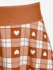 Maillot de bain tankini trois pièces rembourré avec nœud papillon en forme de cœur et bretelles croisées, grandes tailles, pour la Saint-Valentin - Orange Foncé L | US 12