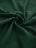 Robe trapèze vintage à col rabattu et imprimé pois grande taille, boutons factices, boucle en cœur, patchwork froncé - Vert profond L | US 12