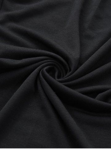 Hot Stamping Ombre Print Cold Shoulder Flare Sleeves Blouse and Ruffles Waist Wide Leg Pants Plus Size Outfit