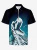 Dinosaur Skeleton Ombre Sky Print Plus Size Matching Outfit For Couples -  