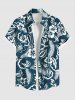 Hibiscus Flowers Tropical Leaf Print Plus Size Matching Hawaii Beach Outfit For Couples -  