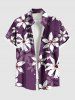 Matching Hawaii Shirt and Romper Plus Size Beach Outfit Ombre Flower Print For Couples -  