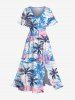 Coconut Tree Tropical Leaf Print Plus Size Matching Hawaii Beach Outfit For Couples -  
