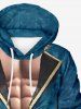 Plus Size Muscle Suit Pattern Print Halloween Drawstring Pocket Pullover Long Sleeves Hoodie For Men -  