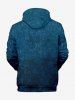 Plus Size Muscle Suit Pattern Print Halloween Drawstring Pocket Pullover Long Sleeves Hoodie For Men -  