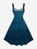Plus Size Ruffles Suit Pattern Plaid Print Halloween A Line Tank Dress -  