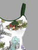 Plus Size Skulls Skeleton Claw Flowers Leaf Fruit Juice Print Hawaii Tank Dress -  