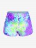 Plus Size Lip Printed Padded Boyleg Strappy Tankini Swimsuit -  