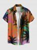 Coconut Tree Ombre Print Plus Size Matching Hawaii Beach Outfit For Couples -  