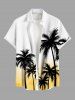 Coconut Tree Ombre Print Plus Size Matching Hawaii Beach Outfit For Couples -  