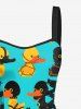 Ducks Print Plus Size Matching Hawaii Beach Outfit For Couples -  