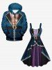 Halloween Ruffles Suit Pattern Plaid Print Plus Size Matching Outfit For Couples -  