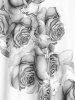 High Waist Rose Print Plus Size & Curve Modest Tankini Swimsuit -  