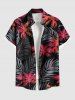 Tropical Leaf Coconut Tree Print Plus Size Matching Hawaii Beach Outfit For Couples -  