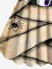 Halloween Spider Eyes Letters Print Plus Size Matching Outfit For Couples -  