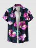 Hibiscus Flowers Tropical Leaf Print Plus Size Matching Hawaii Beach Outfit For Couples -  