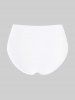 Maillot de bain tankini dos nu à carreaux et imprimé tête de mort, style gothique, grandes tailles et courbes. - moutarde verte 3X