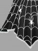 Plus Size Spider Web Insect Print Halloween Asymmetric Cape Cloak -  