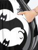 Tenue d'Halloween grande taille à imprimé chauve-souris et toile d'araignée pour couples - Noir 