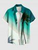 Coconut Tree Ombre Sea Beach Print Plus Size Matching Hawaii Beach Outfit For Couples -  