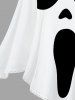 Tenue assortie grande taille à imprimé fantôme pour Halloween, idéale pour les couples - Blanc 