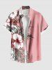 Hibiscus Flowers Tropical Leaf Print Plus Size Matching Hawaii Beach Outfit For Couples -  