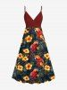 Tropical Leaf Hibiscus Flower Parrot Print Plus Size Matching Hawaii Beach Outfit For Couples -  