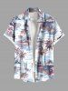 Matching Hawaii Shirt and Romper Plus Size Beach Outfit Coconut Tree Sea Waves Boat Printed for Couples -  