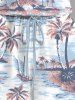 Matching Hawaii Shirt and Romper Plus Size Beach Outfit Coconut Tree Sea Waves Boat Printed for Couples -  