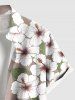 Plus Size Flowers Leaf Print Buttons Pocket Hawaii Shirt For Men -  