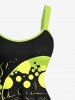 Plus Size Skull Mushroom Fire Flame Print Halloween A Line Tank Dress -  