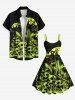 Plus Size Skull Mushroom Fire Flame Print Halloween A Line Tank Dress -  