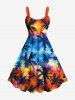 Coconut Tree Tie Dye Ombre Print Plus Size Matching Hawaii Beach Outfit For Couples -  