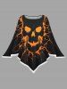 Halloween Skull Spider Web Print Plus Size Matching Outfit For Couples -  