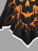 Halloween Skull Spider Web Print Plus Size Matching Outfit For Couples -  