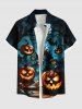 Halloween Pumpkin Moon Bat Print Plus Size Matching Outfit For Couples -  