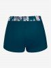 Maillot de bain tankini imprimé léopard à jambes courtes et croisées. - Turquoise Foncée L | US 12