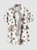 Flowers Leaf Print Plus Size Matching Hawaii Beach Outfit For Couples -  