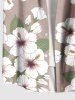Flowers Leaf Print Plus Size Matching Hawaii Beach Outfit For Couples -  