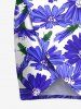 Plus Size Daisy Flowers Print Convertible Hawaii Beach Cover -  