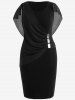 Plus Size  Knee Length Ruched Fitted Dress -  