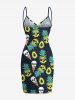 Plus Size Skull Ice Cream Pineapple Avocado Print Hawaii Convertible Beach Cover Up -  