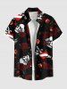 Halloween Skull Rose Flower Heart Sword Print Plus Size Matching Outfit For Couples -  